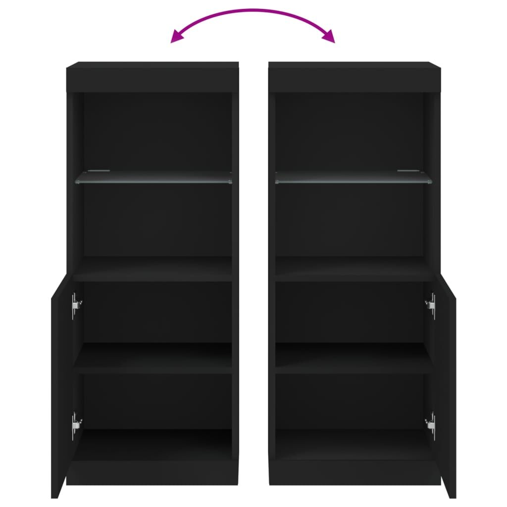 Sideboard with LED Lights Black 41x37x100 cm Price