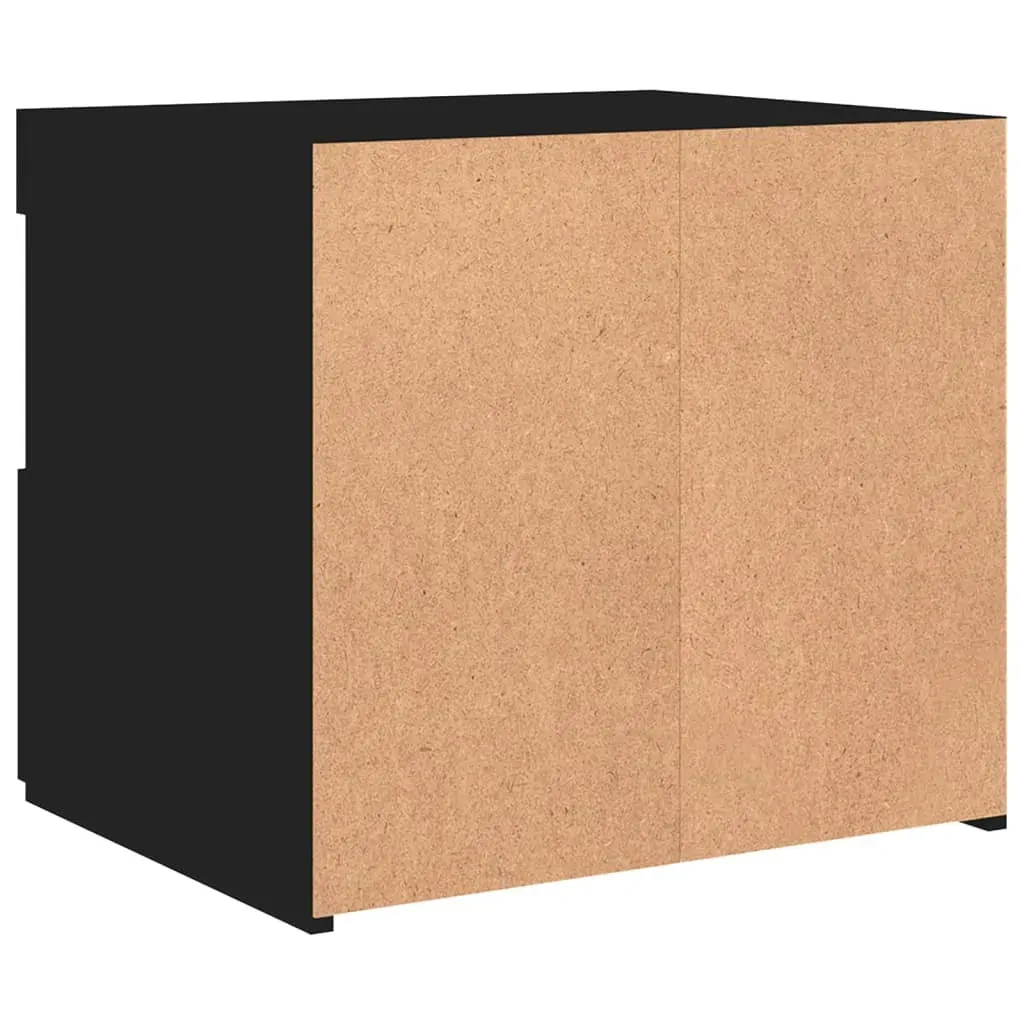 Bedside Cabinet with LED Lights Black 50x40x45 cm Price