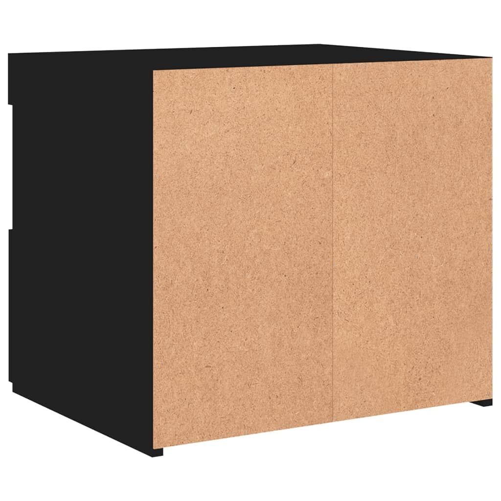 Bedside Cabinets with LED Lights 2 pcs Black 50x40x45 cm Price