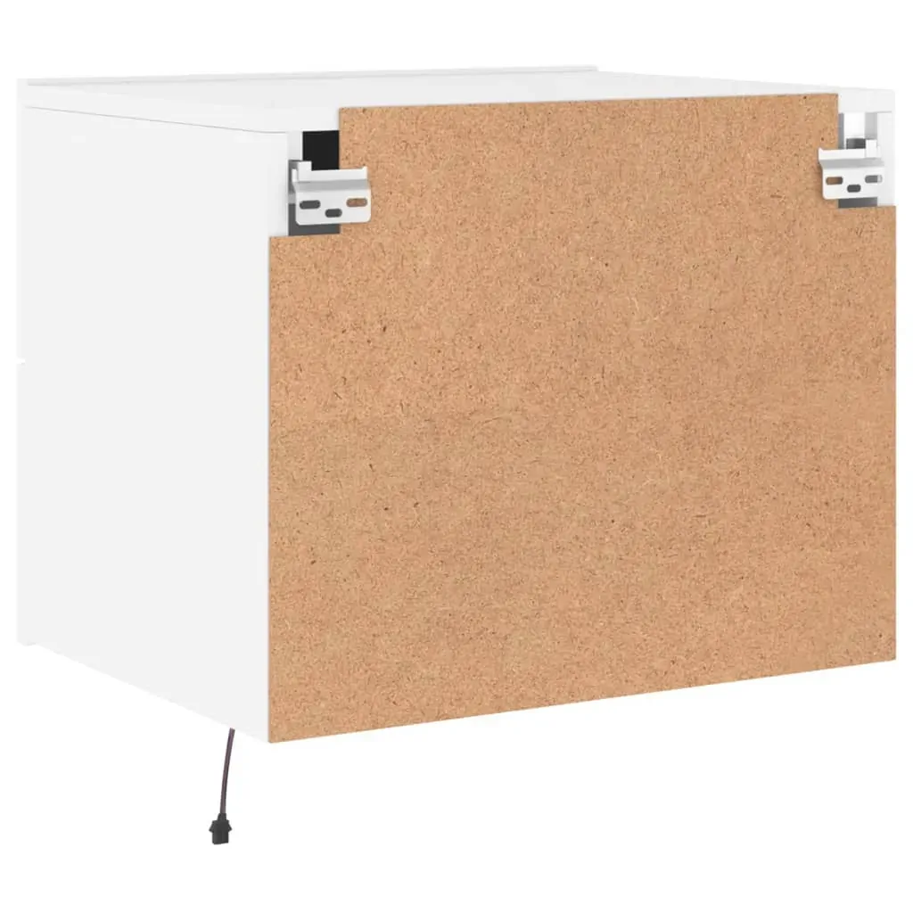 Wall-mounted Bedside Cabinets with LED Lights 2 pcs White Price