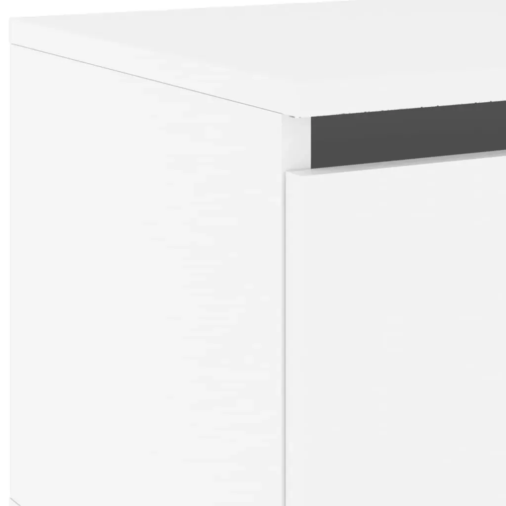 Wall-mounted Bedside Cabinet with LED Lights White Price