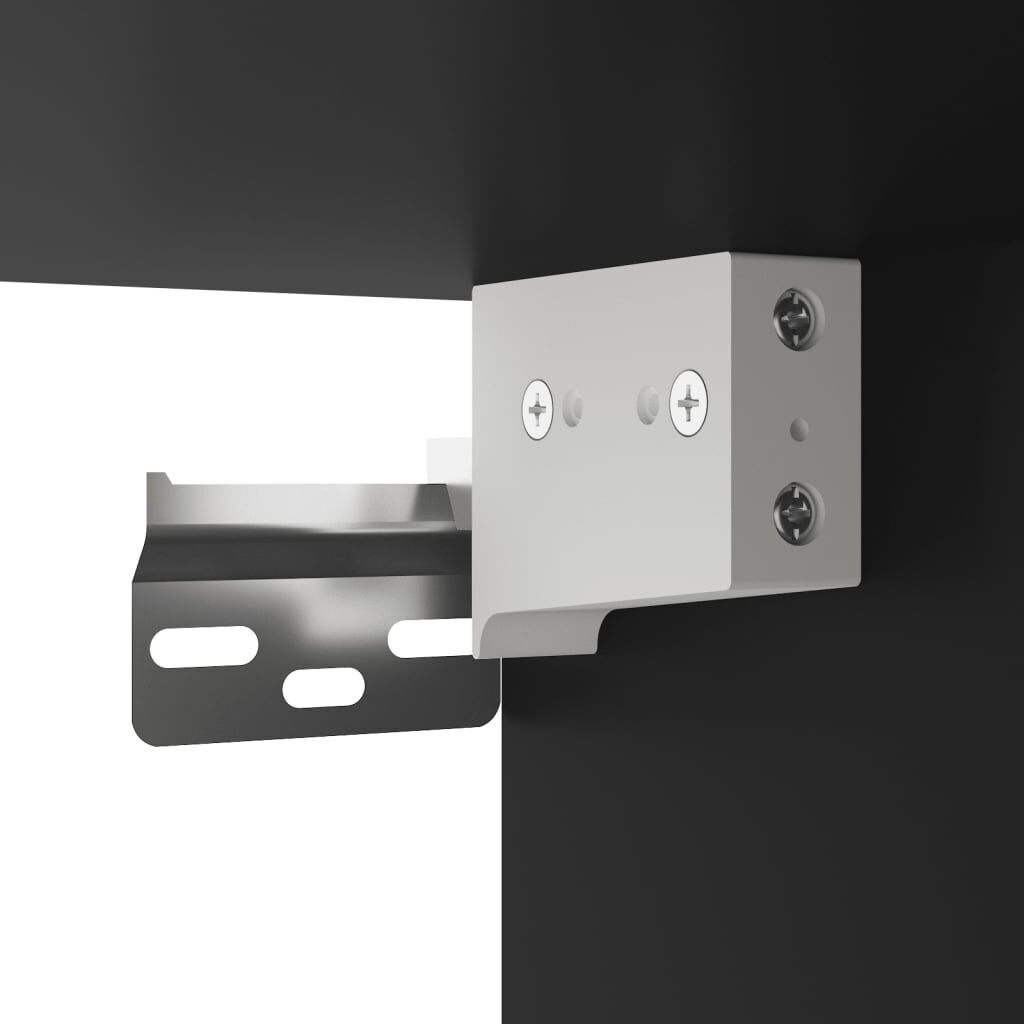 Wall-mounted Bedside Cabinet with LED Lights Black Price