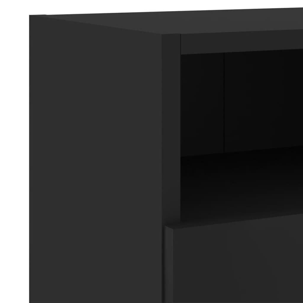 TV Wall Cabinets 2 pcs Black 60x30x30 cm Engineered Wood Price
