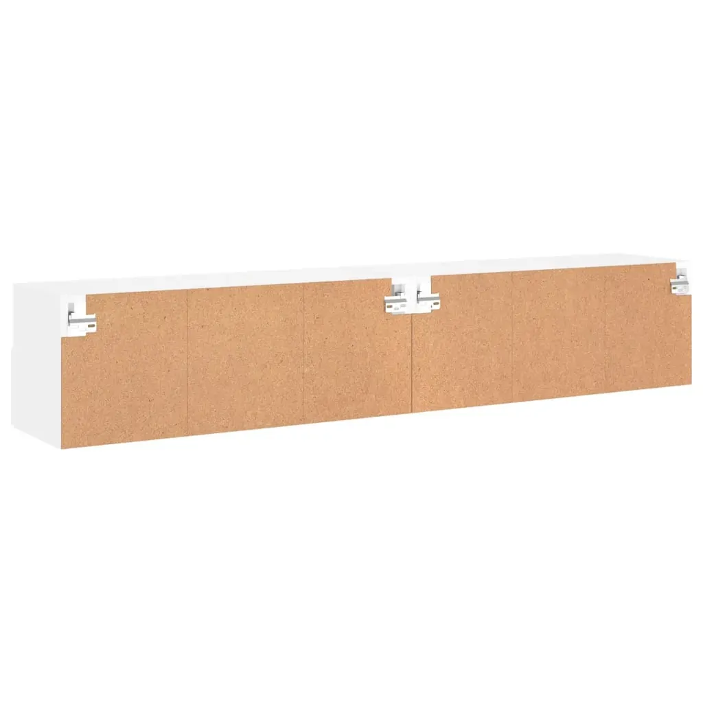 TV Wall Cabinets 2 pcs White 80x30x30 cm Engineered Wood Price