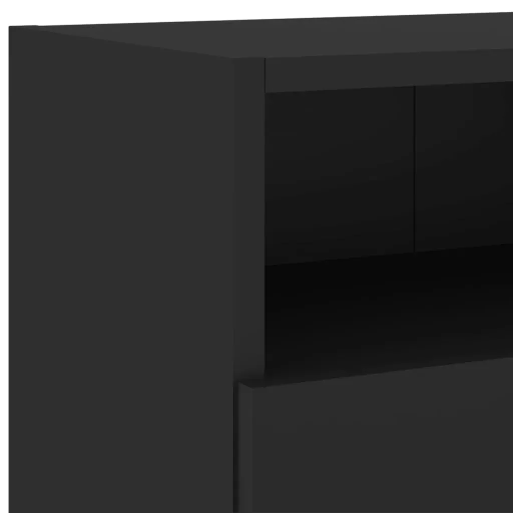 TV Wall Cabinet Black 100x30x30 cm Engineered Wood Price