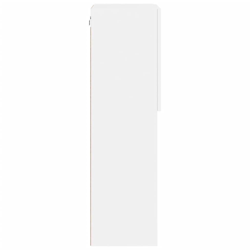 TV Cabinet with LED Lights White 40.5x30x102 cm Price