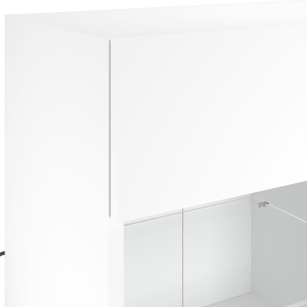 TV Wall Cabinet with LED Lights White 78.5x30x60.5 cm Price