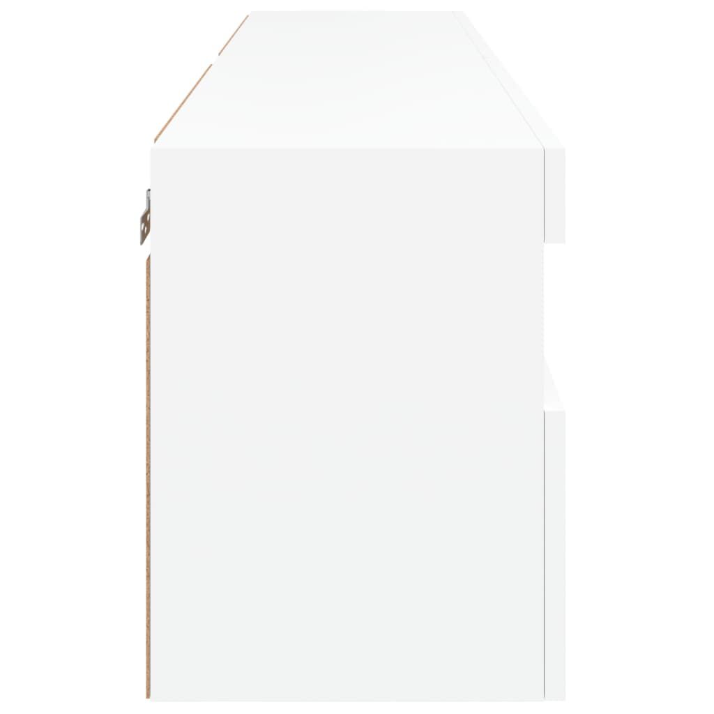 TV Wall Cabinets with LED Lights 2 pcs White 60x30x40 cm Price
