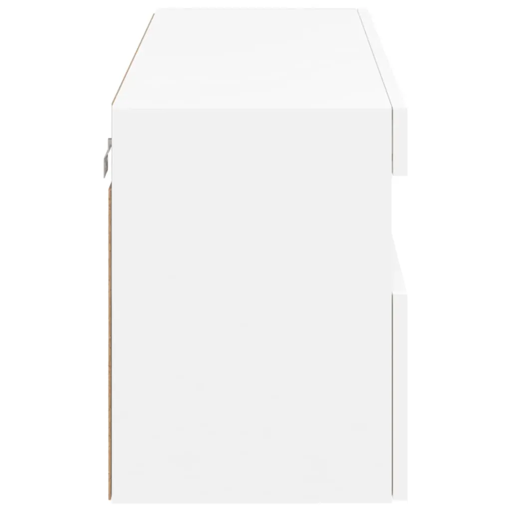 TV Wall Cabinet with LED Lights White 100x30x40 cm Price