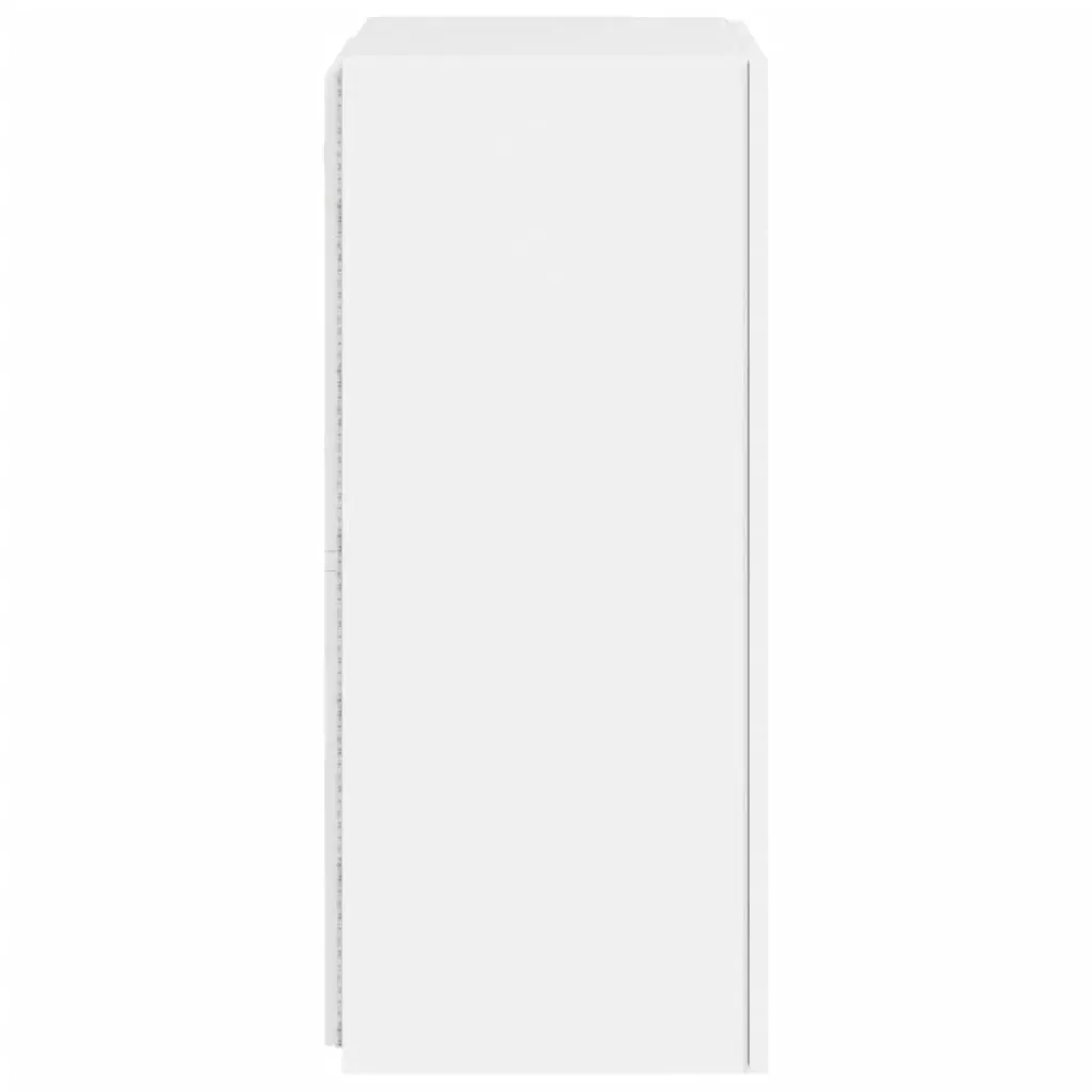 TV Wall Cabinet with LED Lights White 40.5x35x80 cm Price