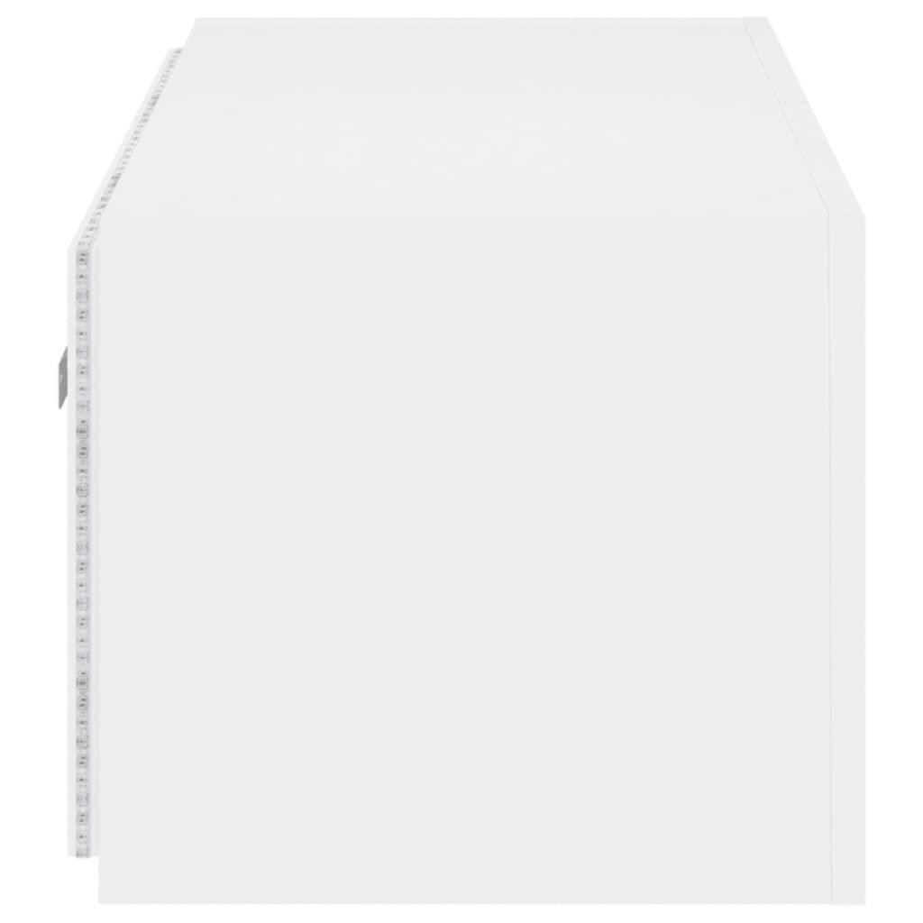 TV Wall Cabinet with LED Lights White 100x35x31 cm Price