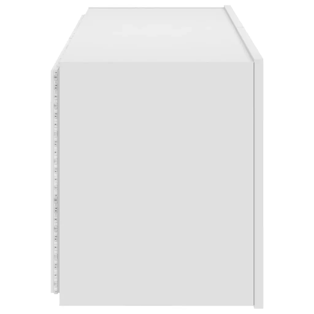 TV Wall Cabinet with LED Lights White 100x35x41 cm Price