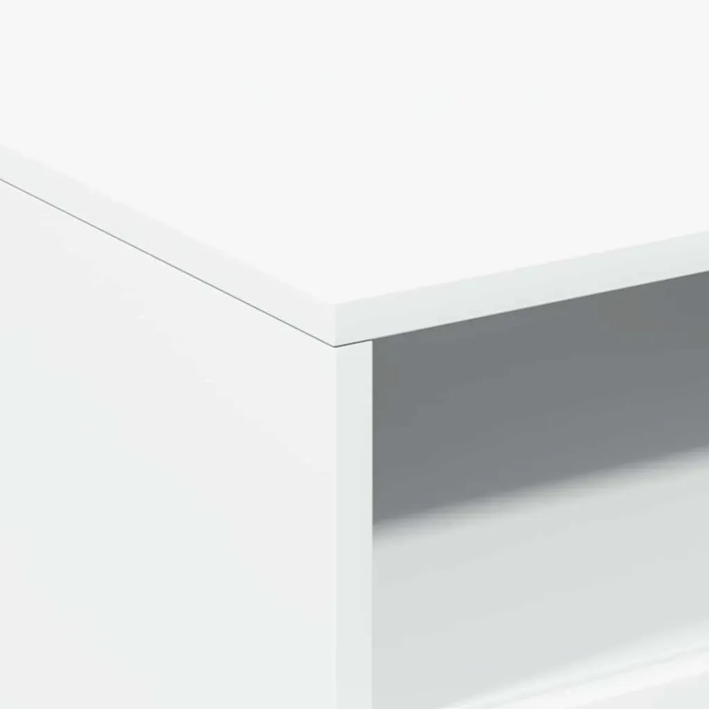 Coffee Table with LED Lights White 50x49x40 cm Price