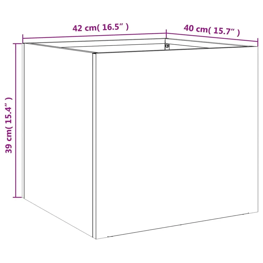 Planters 2 pcs Anthracite 42x40x39 cm Steel Price