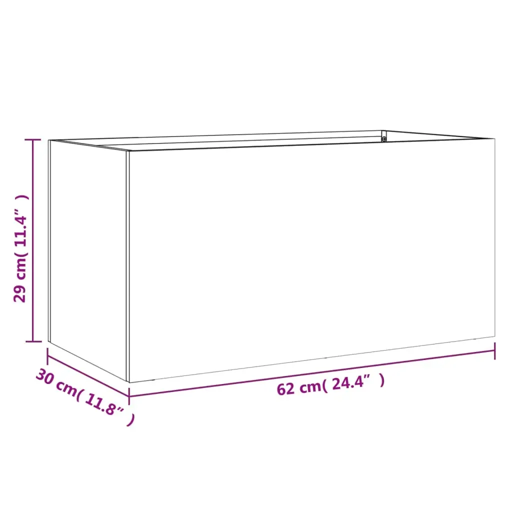 Planter Anthracite 62x30x29 cm Steel Price