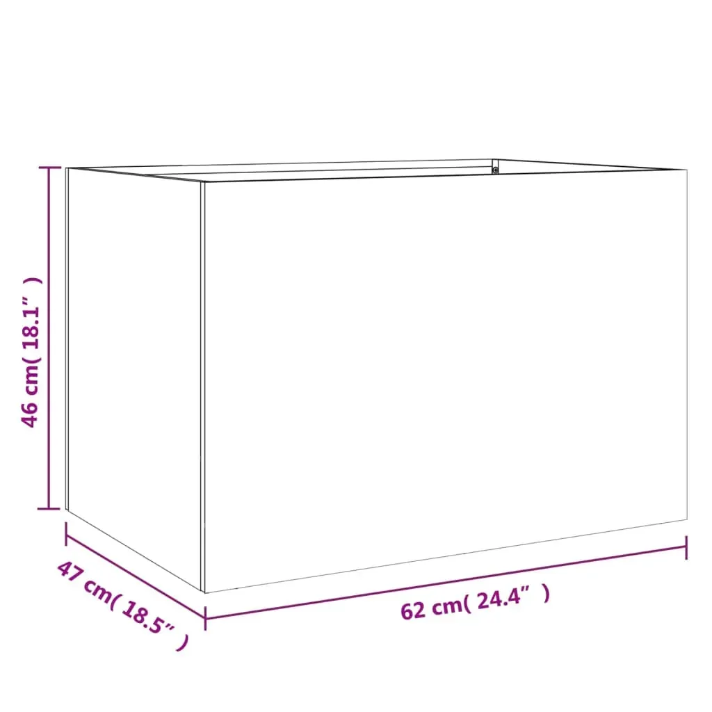 Planter Anthracite 62x47x46 cm Steel Price