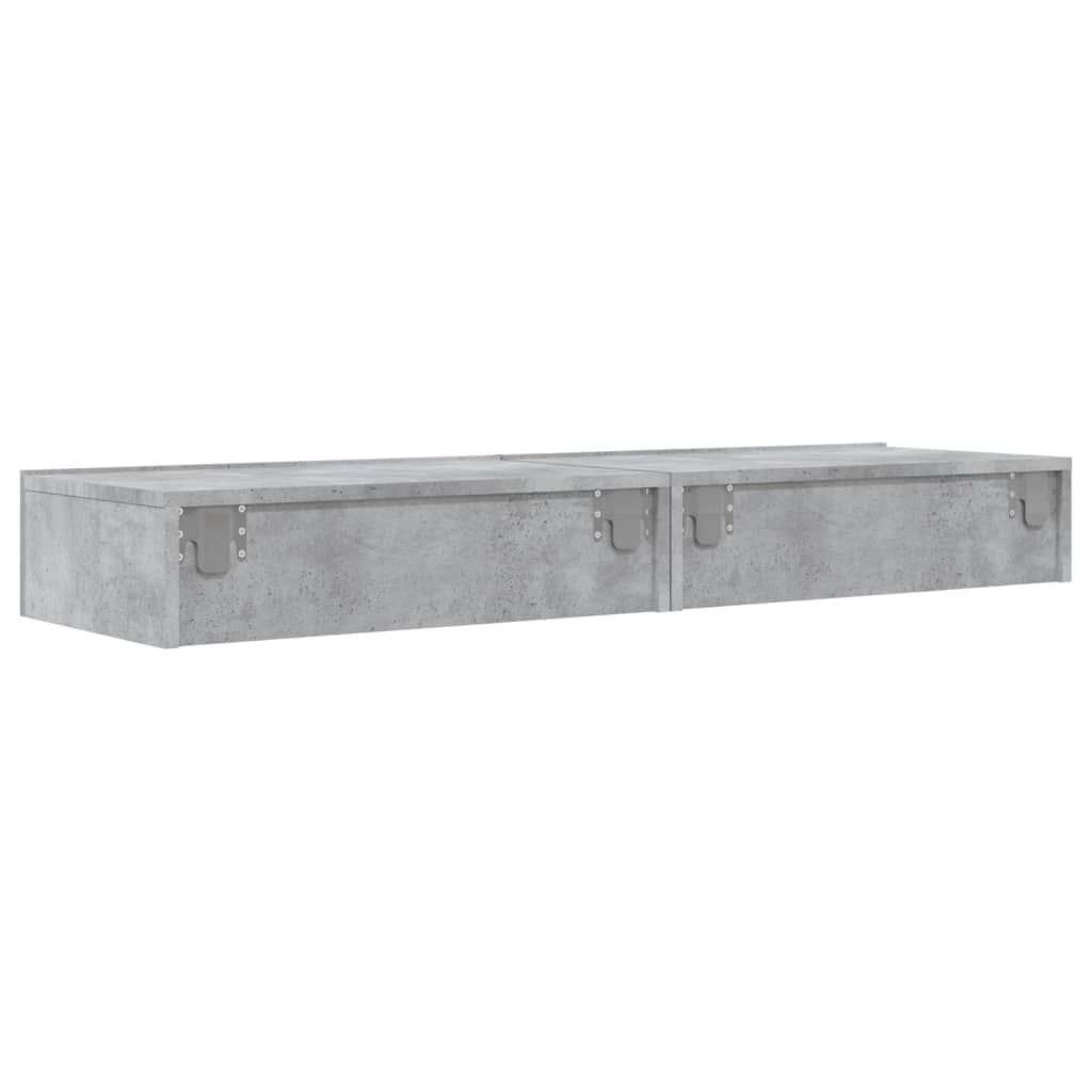 TV Cabinets with LED Lights 2 pcs Concrete Grey 60x35x15.5 cm Price