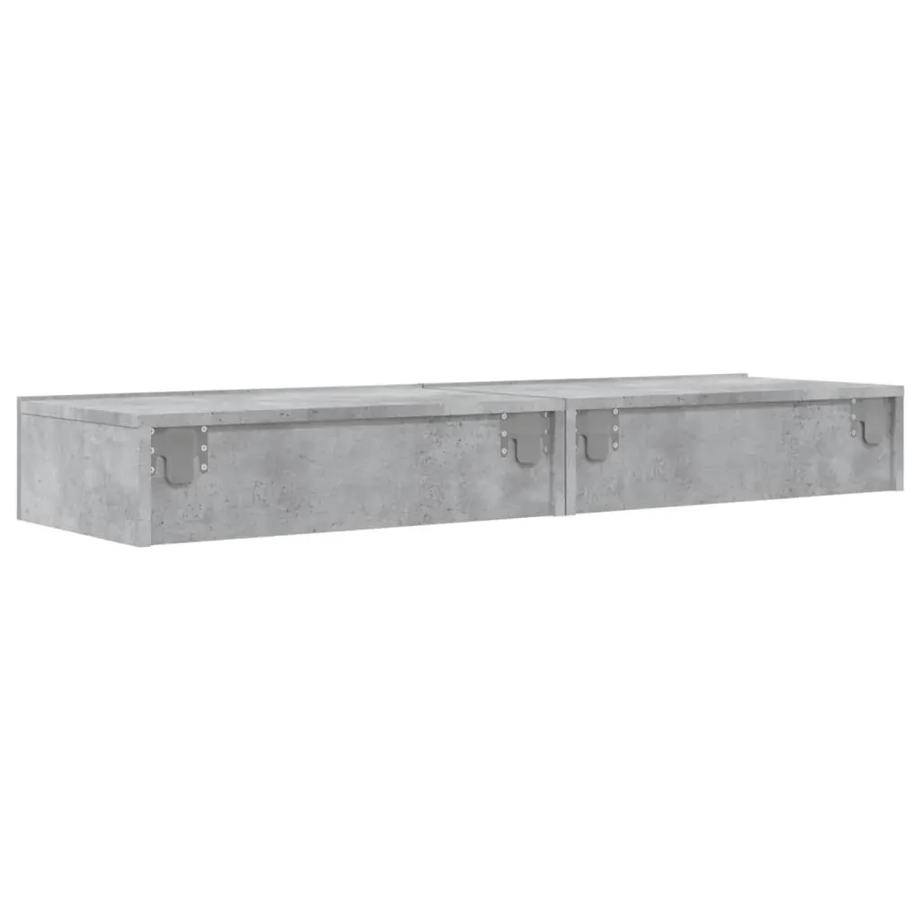 TV Cabinets with LED Lights 2 pcs Concrete Grey 60x35x15.5 cm Price