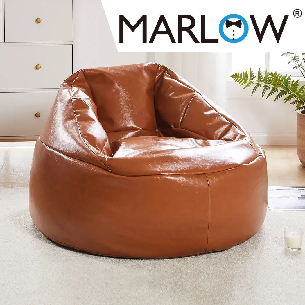 bean bag chair cover pu couch tan Price