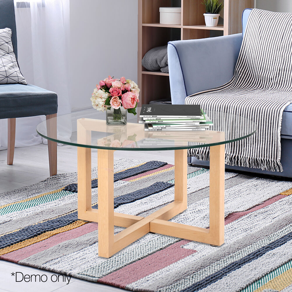 Coffee Table Round 80CM Tempered Glass Price