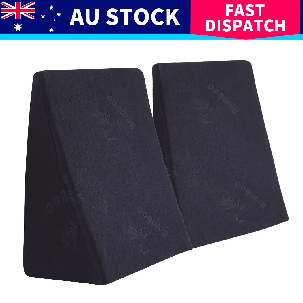 Cool Gel Memory Foam Bed Wedge Pillow Cushion Neck Back Support Sleep with Cover Price