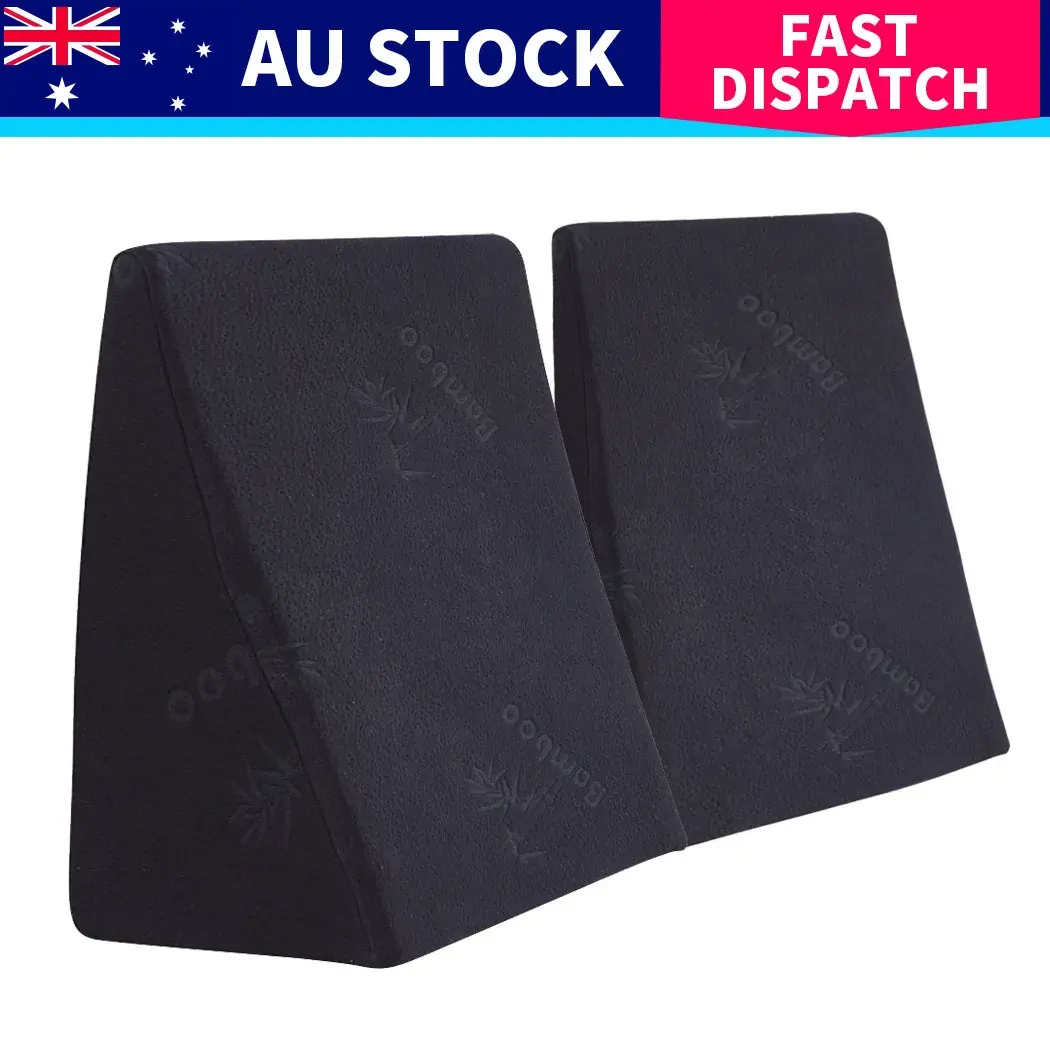 Cool Gel Memory Foam Bed Wedge Pillow Cushion Neck Back Support Sleep with Cover Price