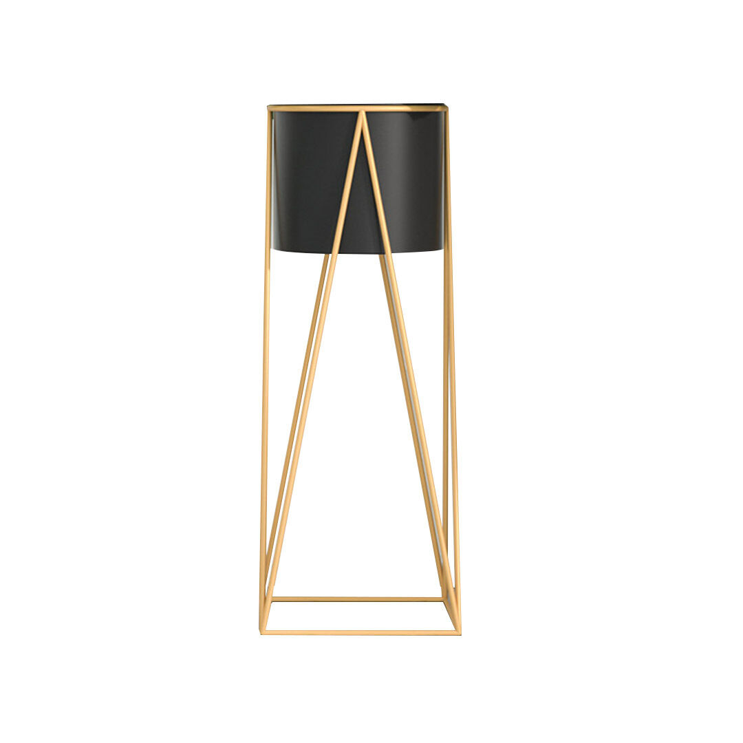 4x 70cm gold metal plant stand with black flower pot holder corner shelving rack indoor display Price
