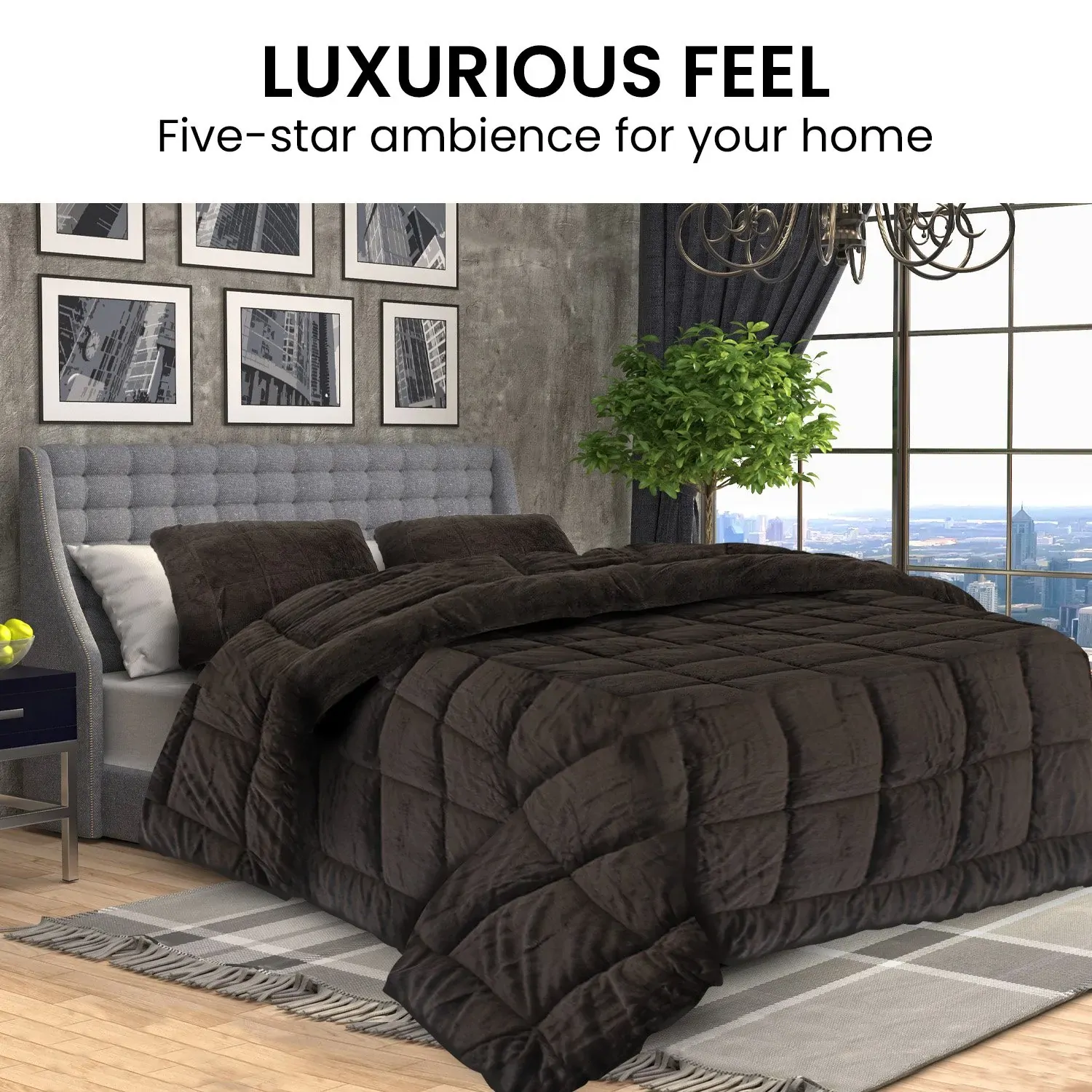 Hill 500GSM Faux Mink Quilt Comforter Doona Price