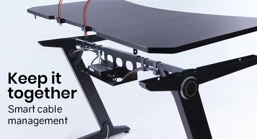 Gaming Desk 120cm PC Table Setup Computer Carbon Fiber Style Price