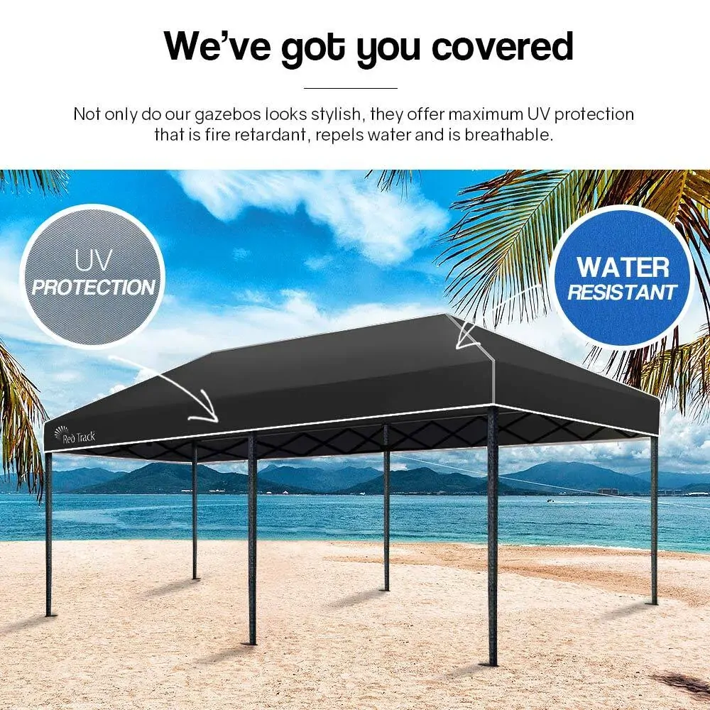 Red Track 3x6m Folding Gazebo Shade Outdoor Foldable Marquee Pop-Up Price