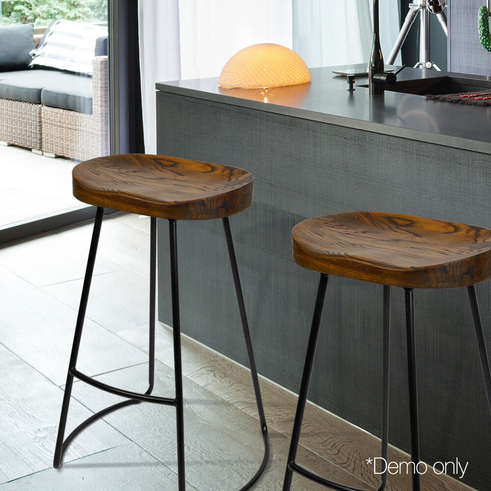 Backless Elm Wood Bar Stools Price