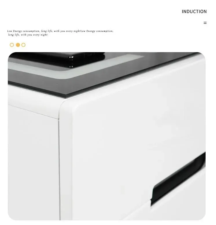 Wembley Smart Bedside Tables Side 3 Drawers Wireless Charging USB Nightstand LED Light AU Black Price