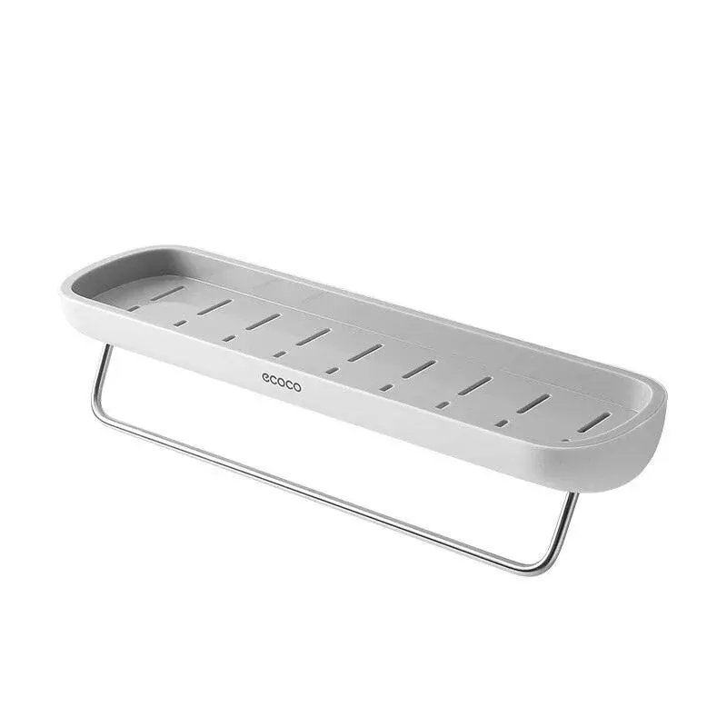 Bathroom Shelves Organizer Wall Mount Home Towel shelf Shampoo Rack With Towel Bar Storage Rack Bathroom Accessories Price