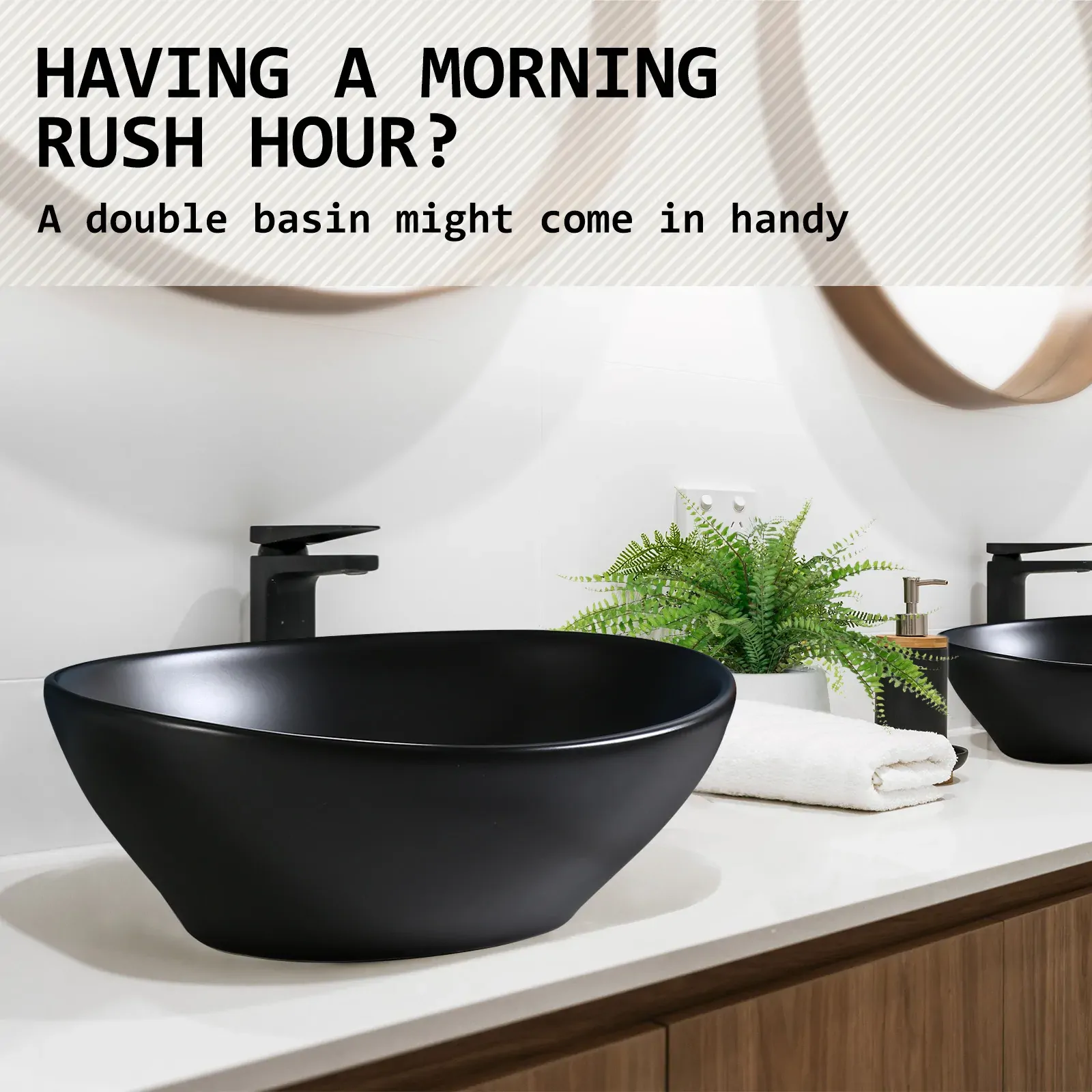 Muriel 41 x 34 x 14.5cm Ceramic Bathroom Basin Vanity Sink Oval Above Counter Top Mount Bowl Price