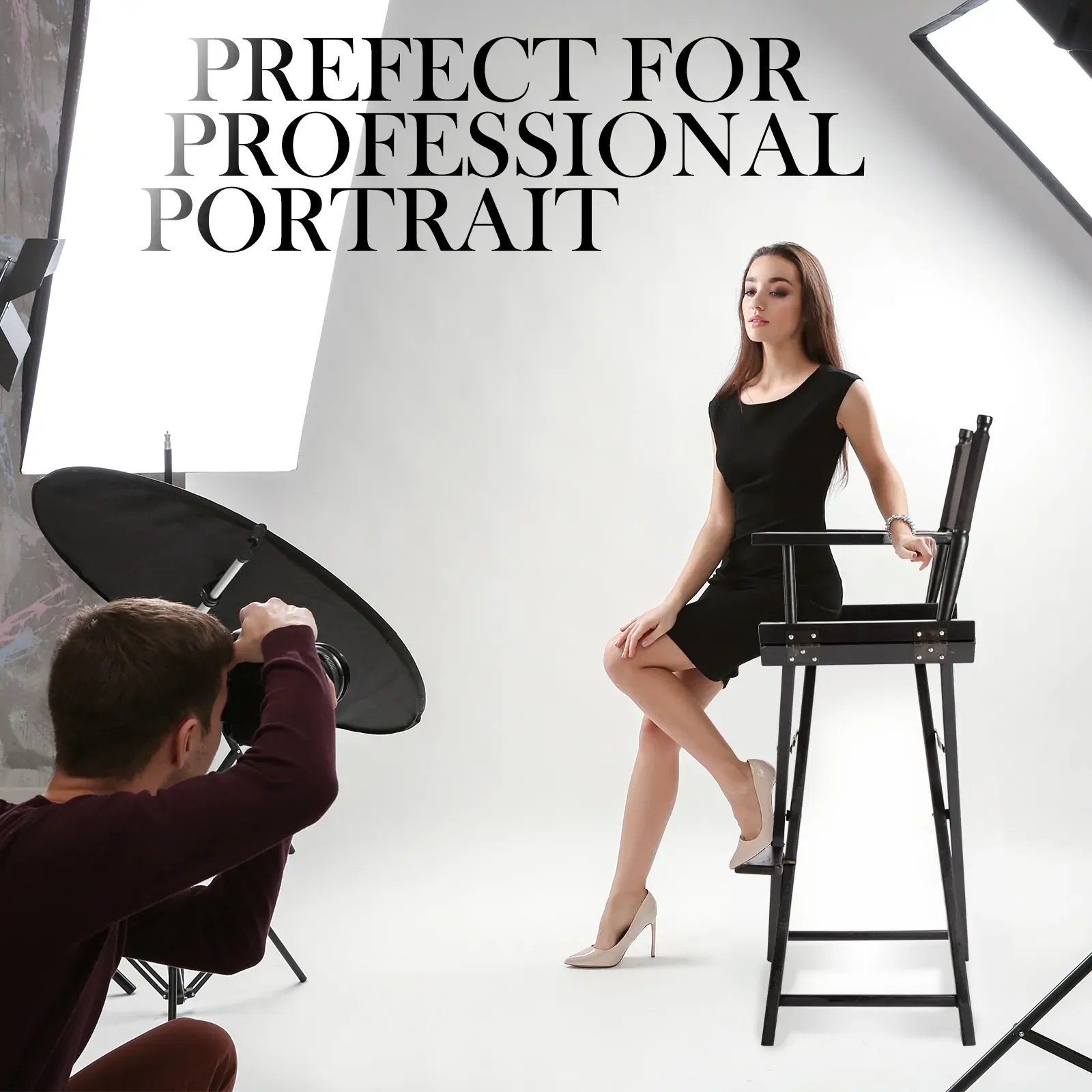 La Bella Folding Tall Chair DARK HUMOR Movie Director 75cm Price