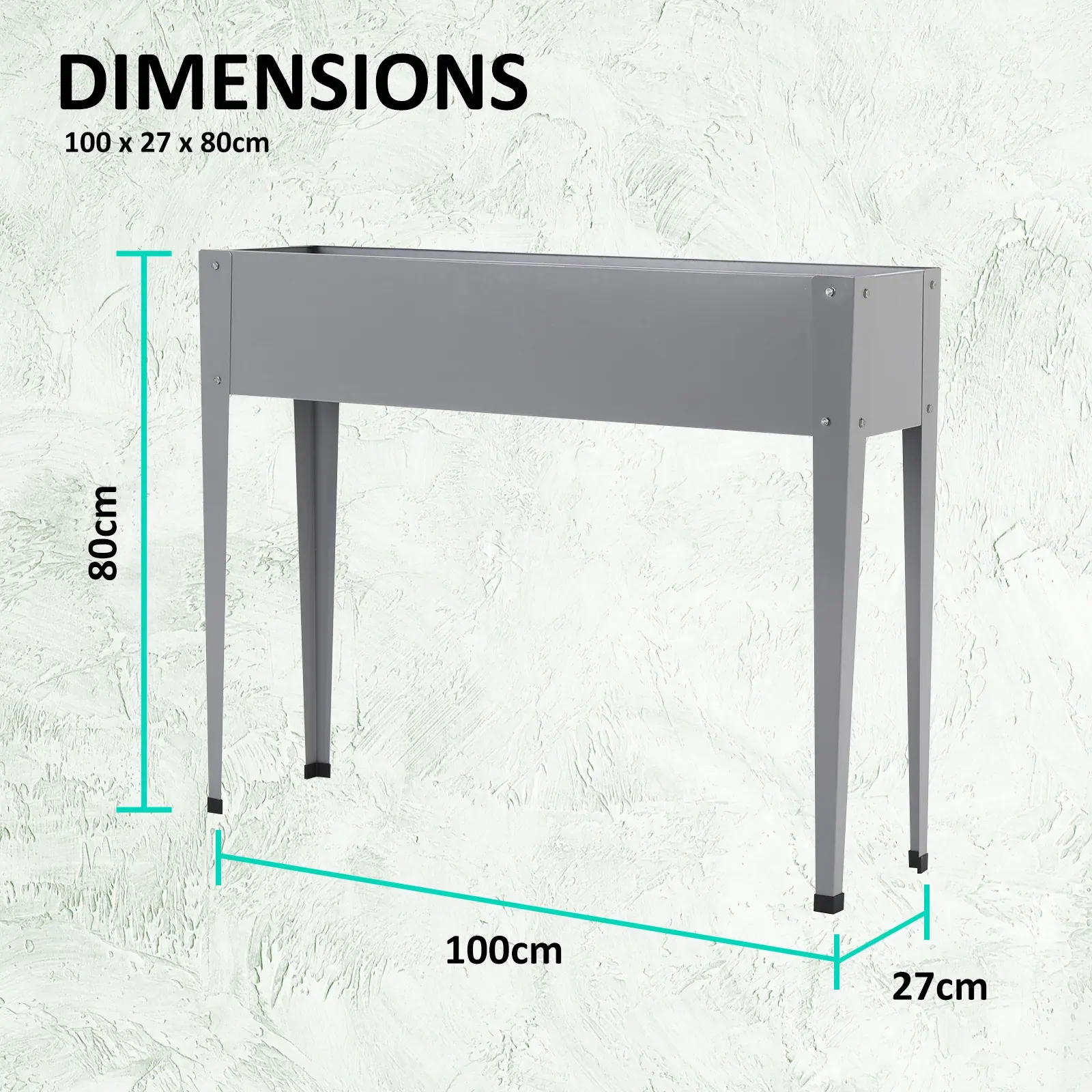 Home Ready Grey Raised Garden Bed Stand Galvanised Steel Planter Price