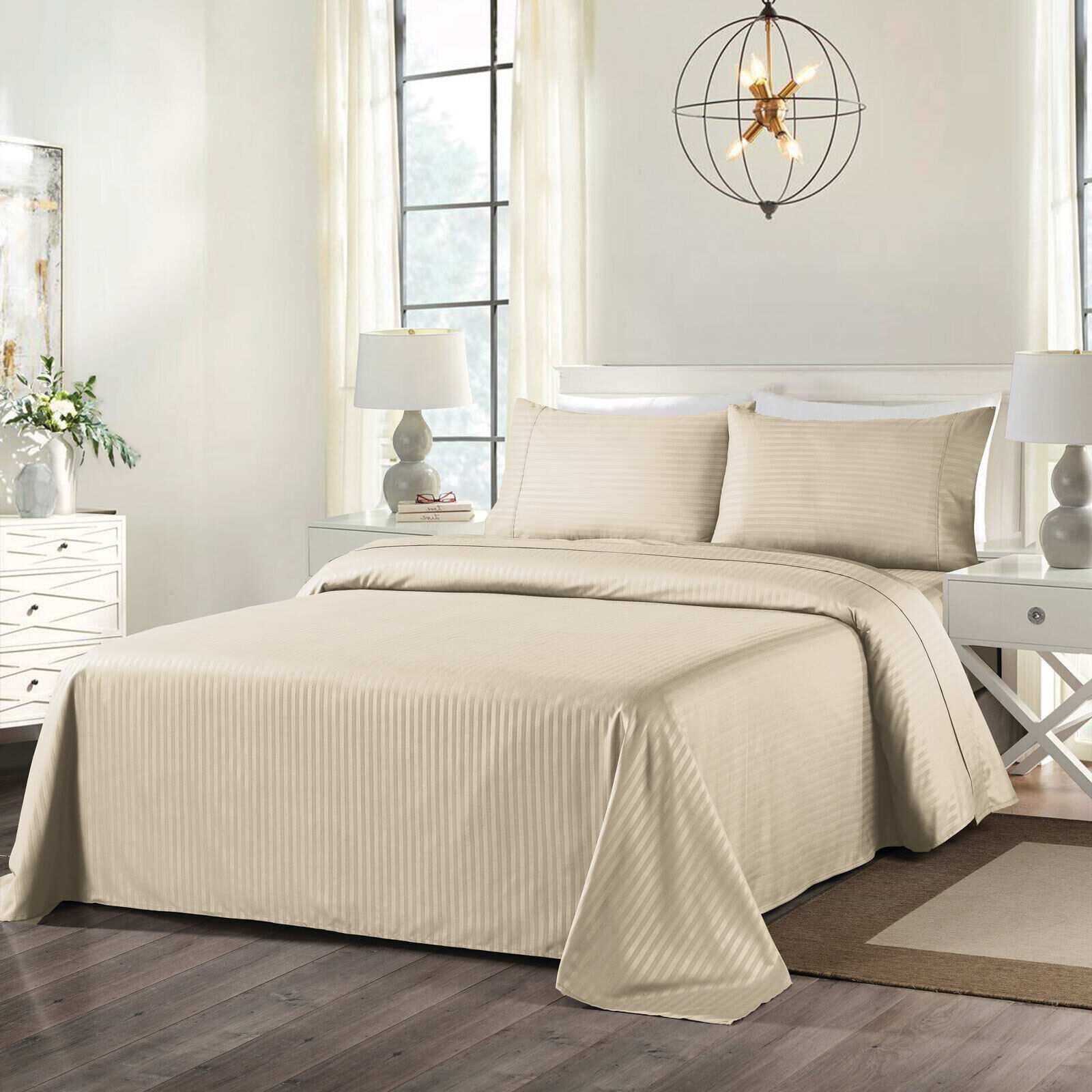 Blended Bamboo Sheet Set with Stripes Price
