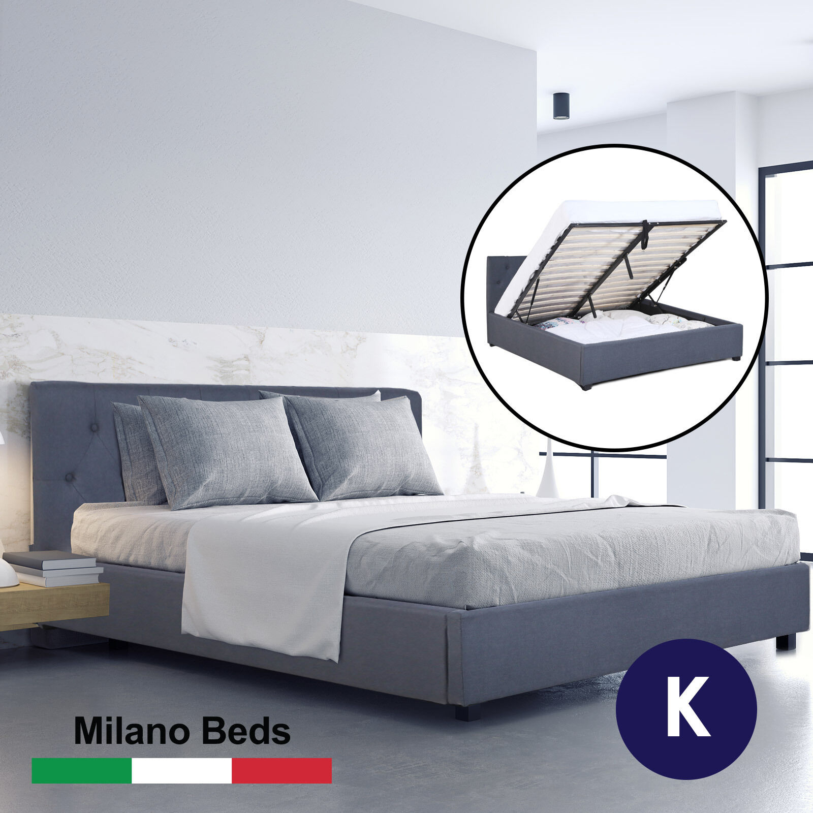 Aldershot Luxury Gas Lift Bed With Headboard (Model 3) Price