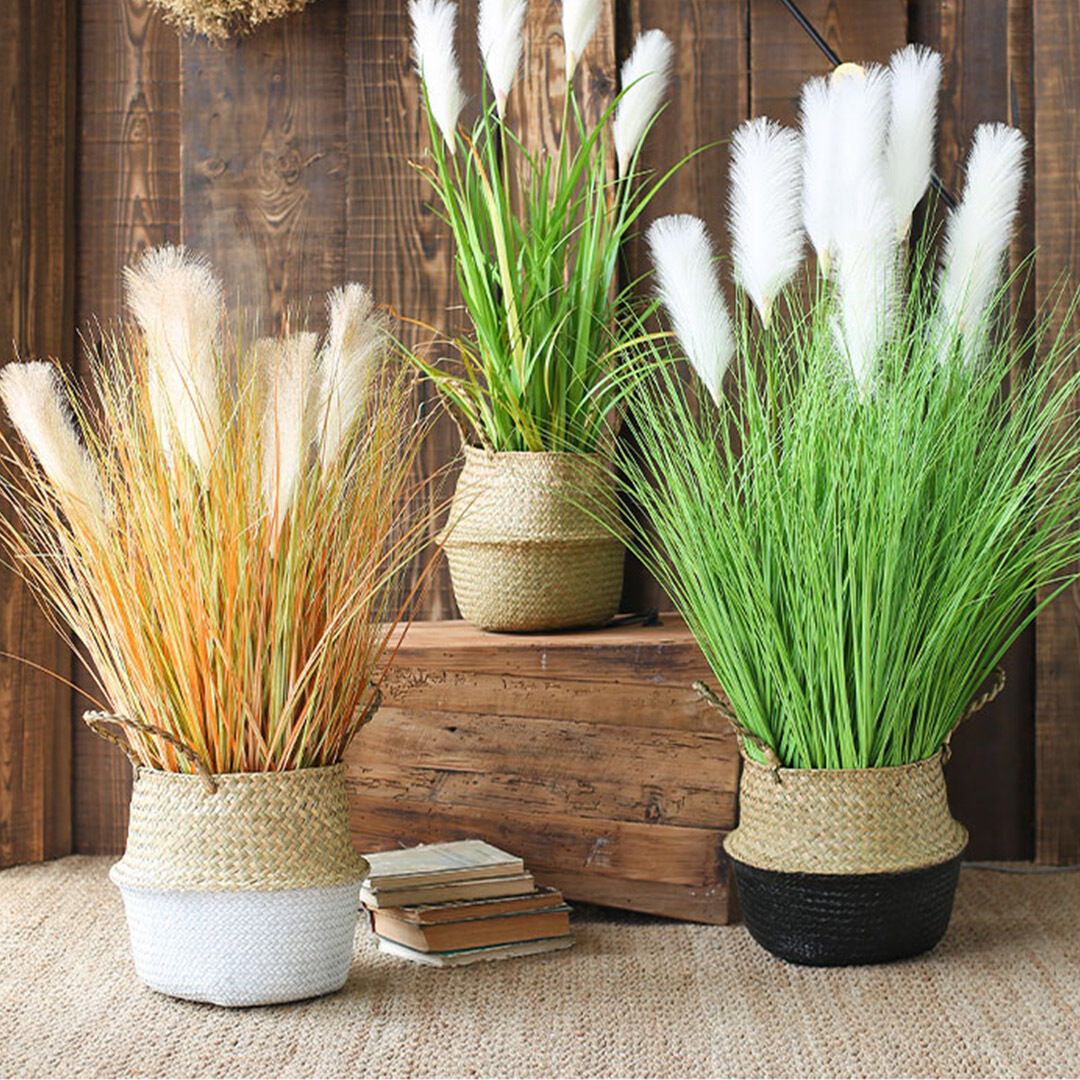 Green Artificial Indoor Potted Bulrush Grass Tree Fake Plant Simulation Decorative Price