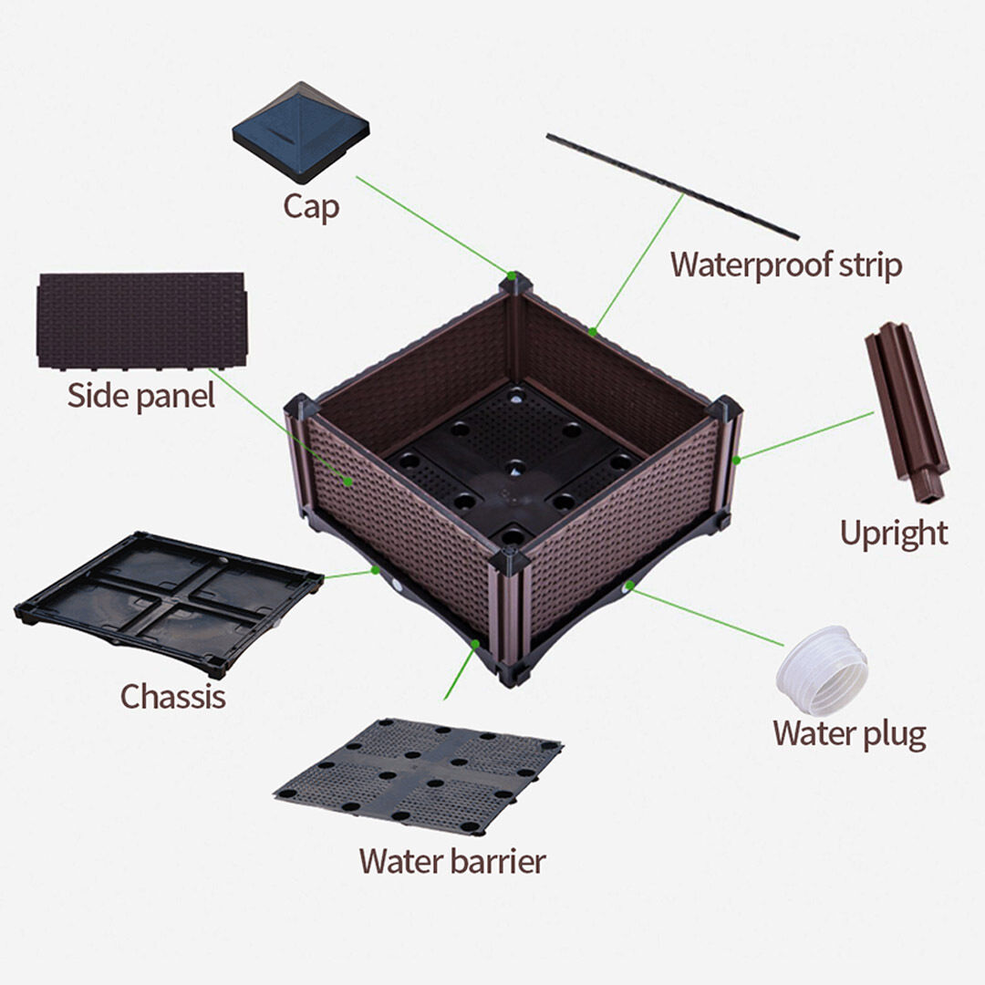 Elevated Raised Garden Bed Plants Vegetable Herb Flower Outdoor Plastic Planter Box Price