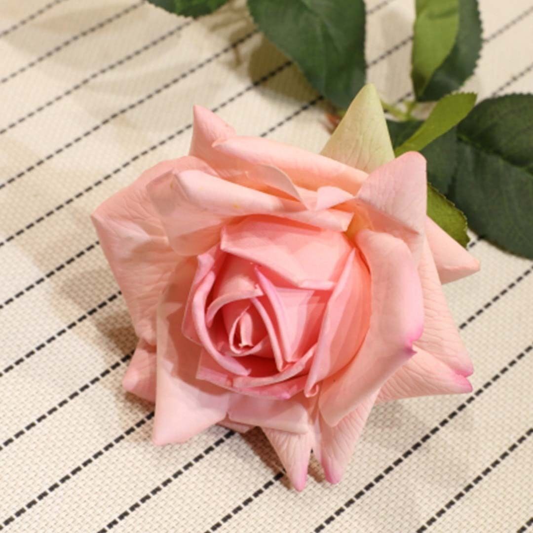 67cm Glass Tall Floor Vase and 12pcs Pink Artificial Fake Flower Set Price