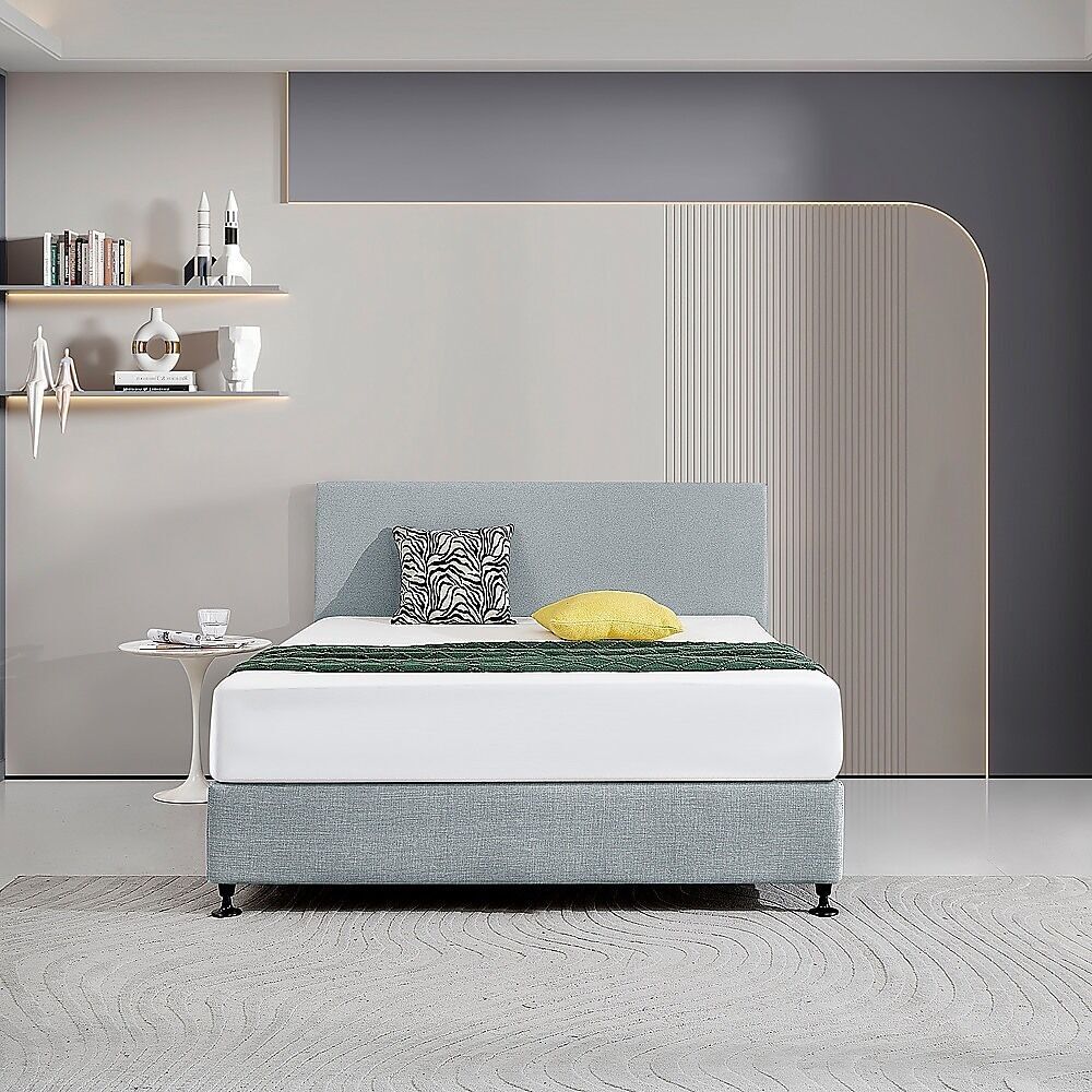 Linen Fabric Double Bed Deluxe Headboard Bedhead - Pearl Copper Brown Price