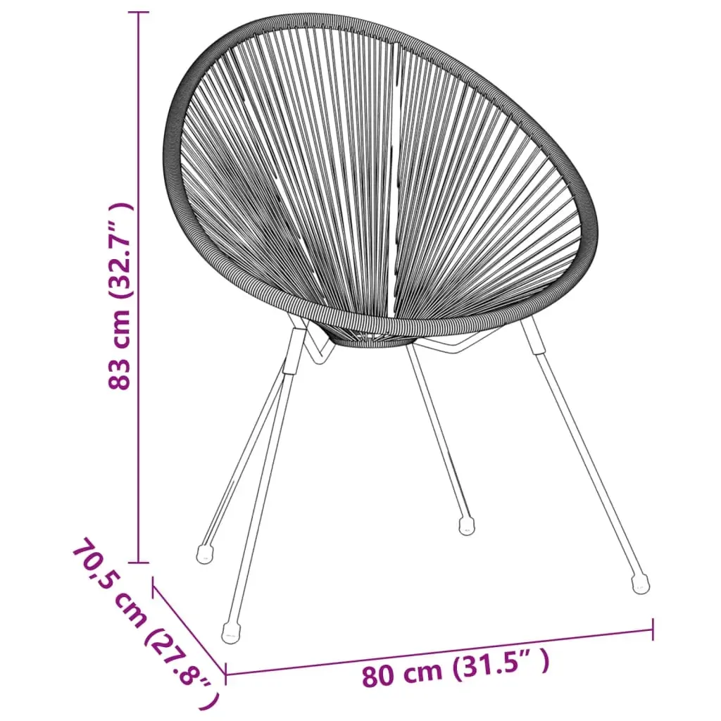 Outdoor Dining Set PVC Rattan Black Price