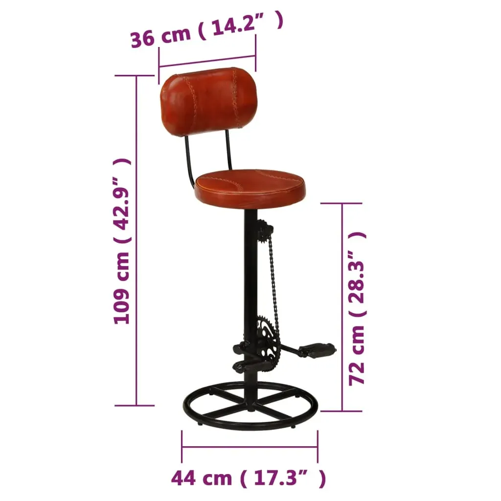 Bar Stools 2 pcs and Real Goat Leather Price