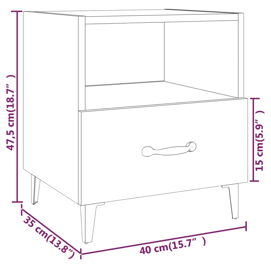Utica Bedside Cabinet Engineered Wood Price