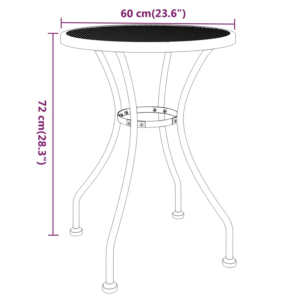 Garden Dining Set Expanded Metal Mesh Anthracite Price