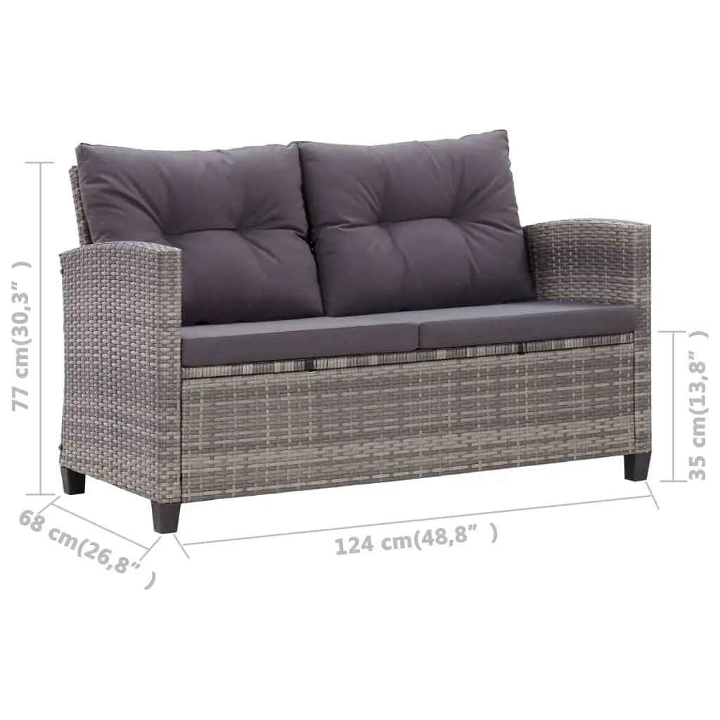 3 Piece Garden Dining Set with Cushions Poly Rattan Price