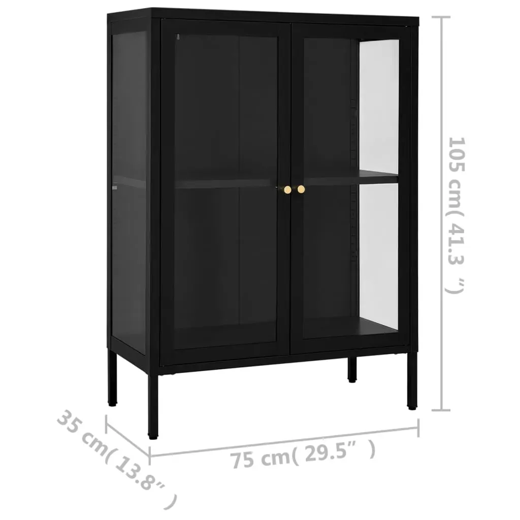 Sideboard 75x35x105 cm Steel and Glass Price