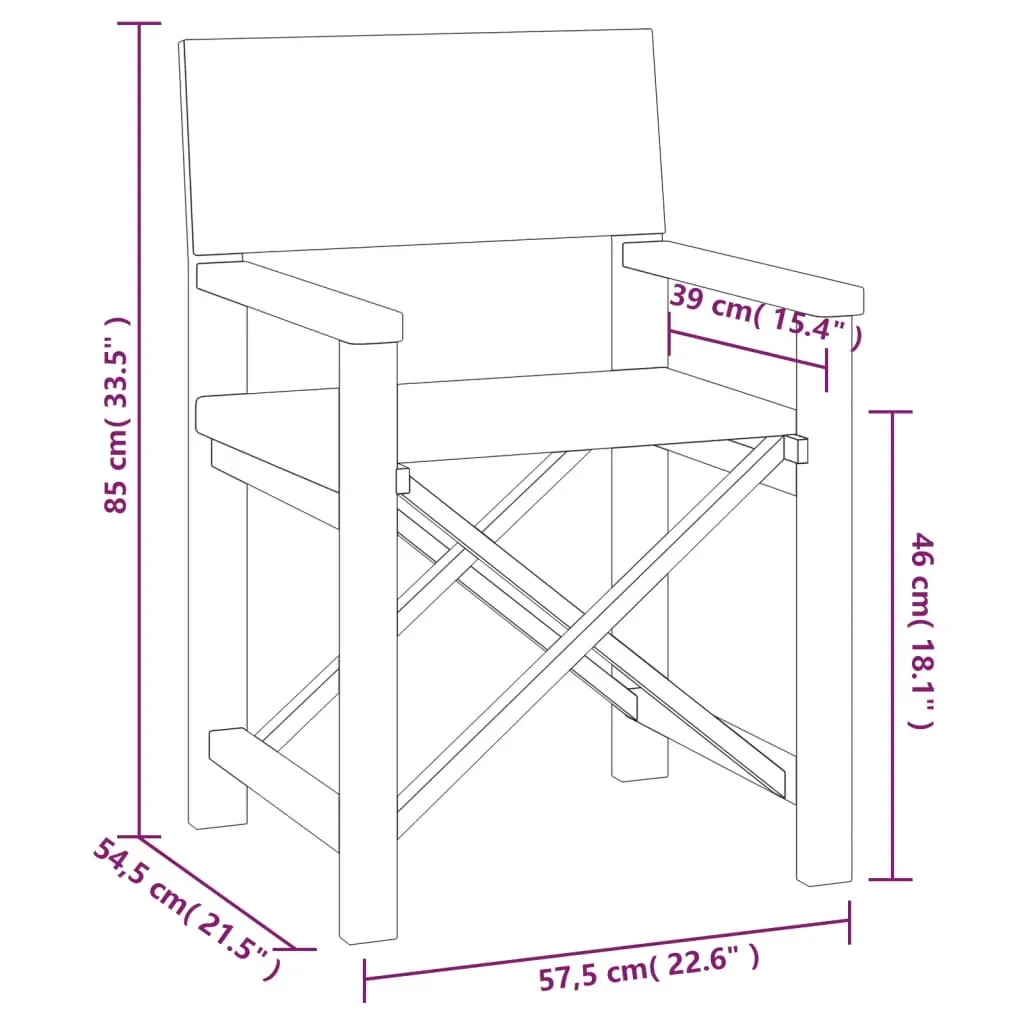Director's Chairs 2 pcs Solid Wood Teak Price