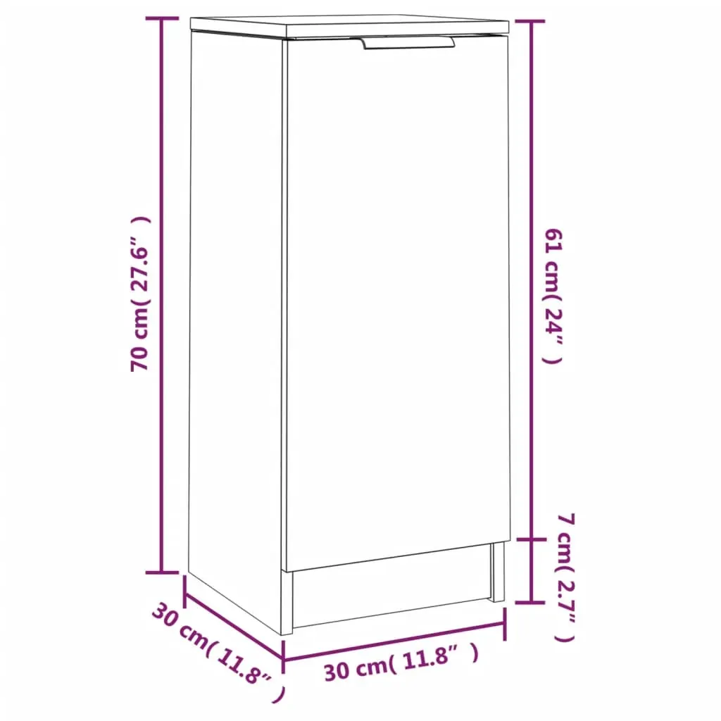 Sideboards 2 pcs 30x30x70 cm Engineered Wood Price